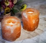 Natural Salt Candle Holder (Pack of 2) - Image 2