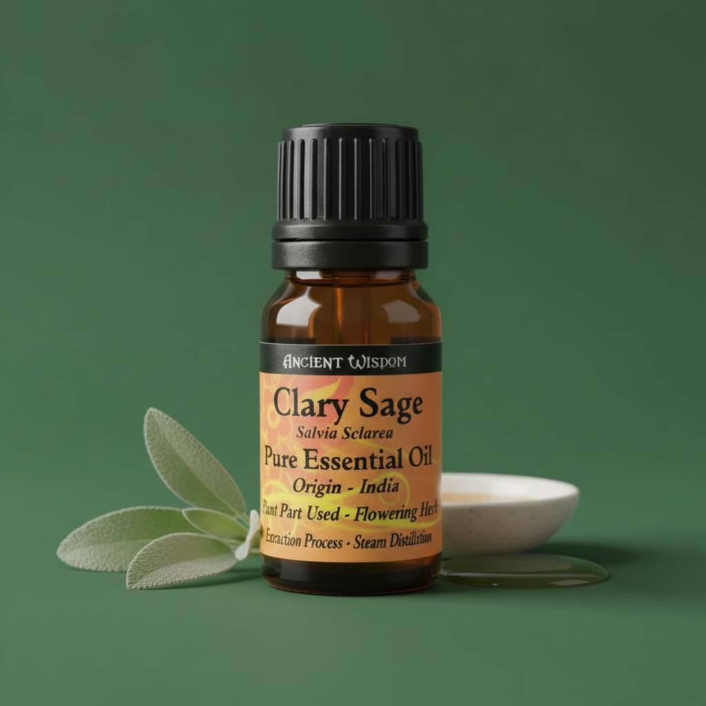 Clary Sage Essential Oil 10ml Clary Sage, Hormonal Balance, PMS Relief, Stress Relief, Women's Health, Sleep Aid, Aromatherapy, Essential Oils, Relaxation, Pure Oil, Clary Sage Essential Oil 10ml
