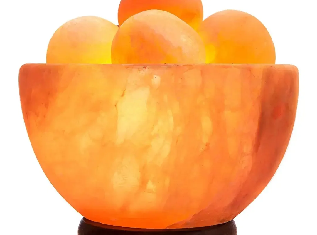 Himalayan Fire Bowl Salt Lamp With Balls