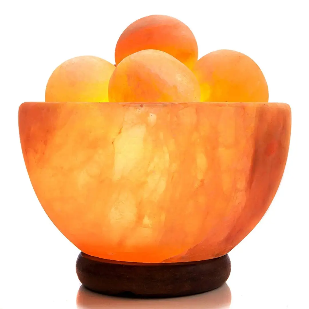 Himalayan Fire Bowl Salt Lamp With Balls