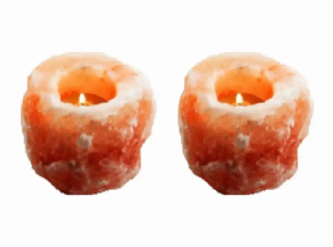Natural Salt Candle Holder