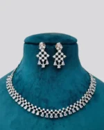 American Diamond Studded Necklace & Earrings Set - Image 7