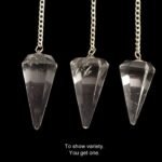 Faceted Clear Quartz Crystal Pendulum (Brazilian - Good Quality) - Image 3