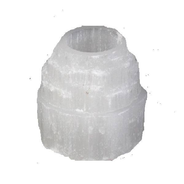 Selenite Rough Candle Holder